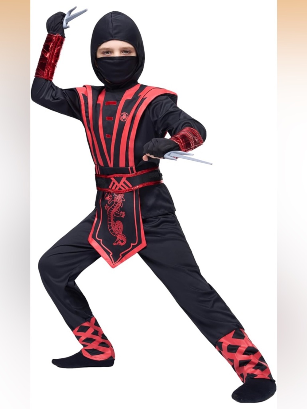 NWT Sz Sm Ninja Deluxe Kids Costume Spooktacular Creations